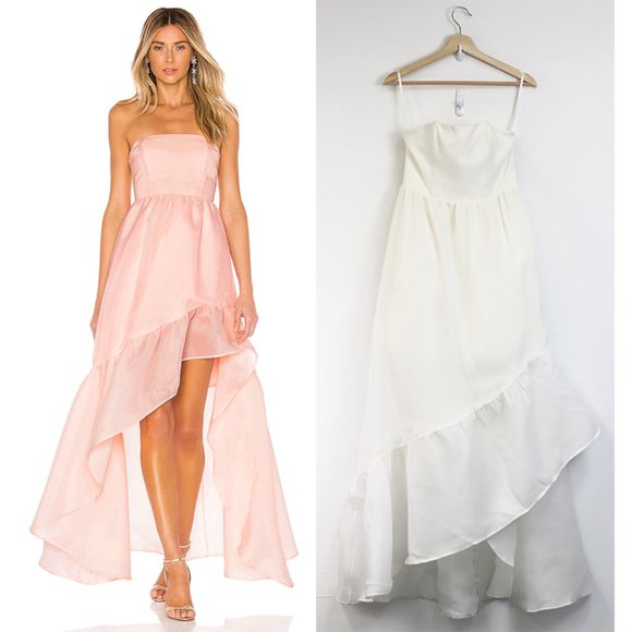 X by NBD Carmelita Strapless Ruffle Hem Maxi Gown - Picture 1 of 8